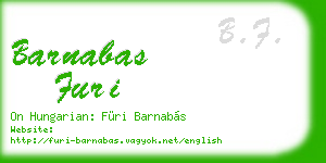 barnabas furi business card