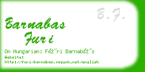 barnabas furi business card